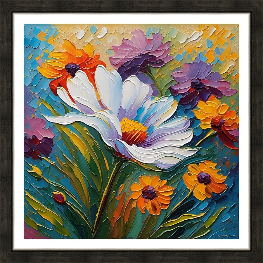 Colorful Floral Art 32 Picture Frame print