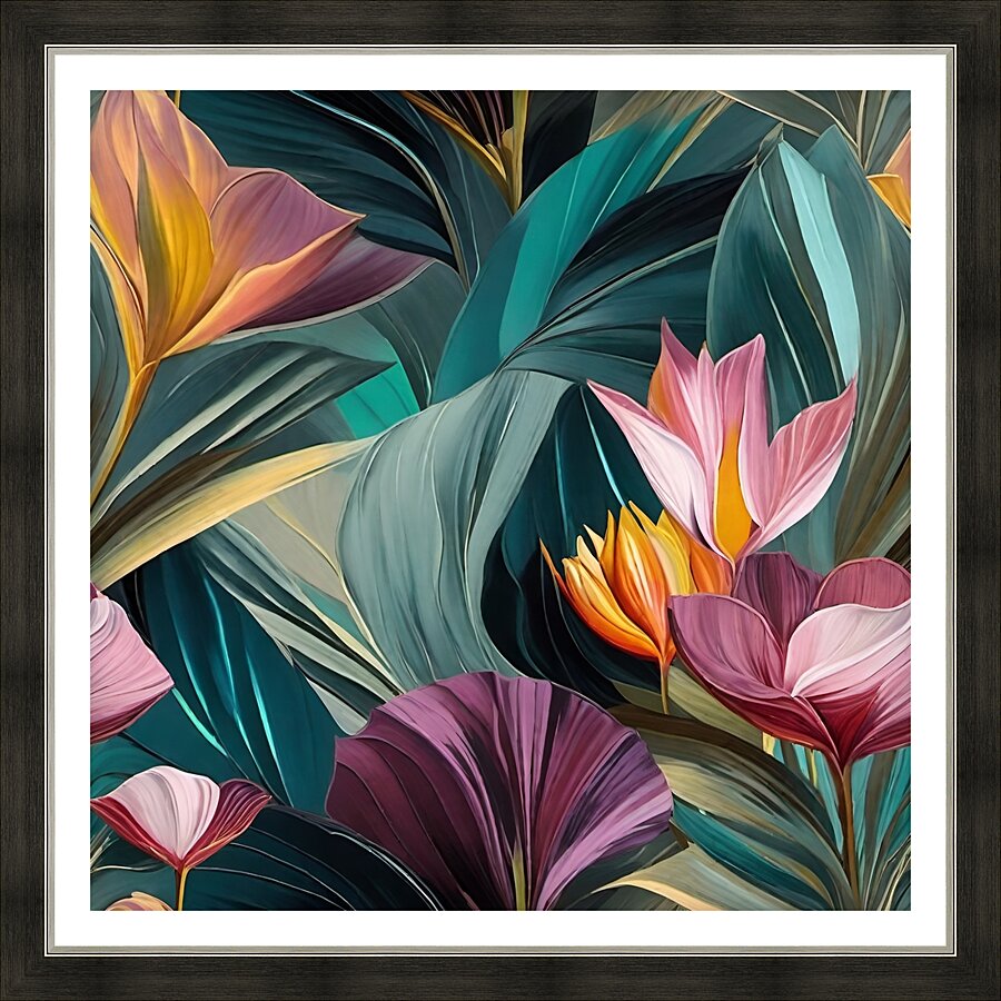Colorful Floral Art 12 Picture Frame print