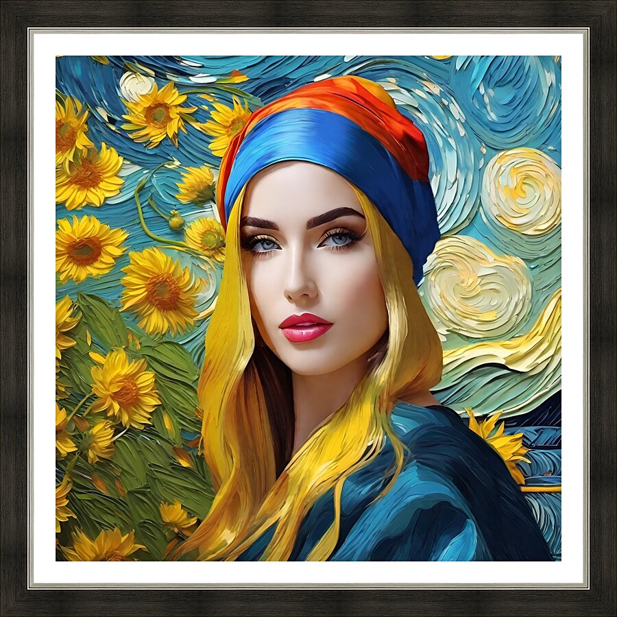 Colorful Abstract Portrait 75 Picture Frame print