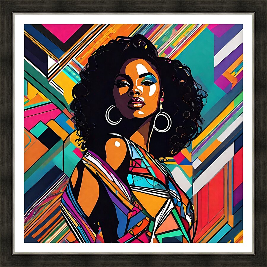 Colorful Abstract Portrait 4 Picture Frame print