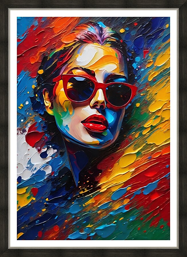 Colorful Abstract Portrait 67 Picture Frame print