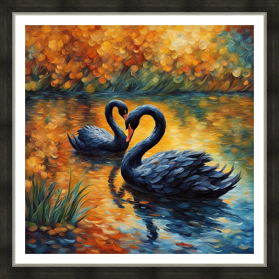 The swans 10 Picture Frame print