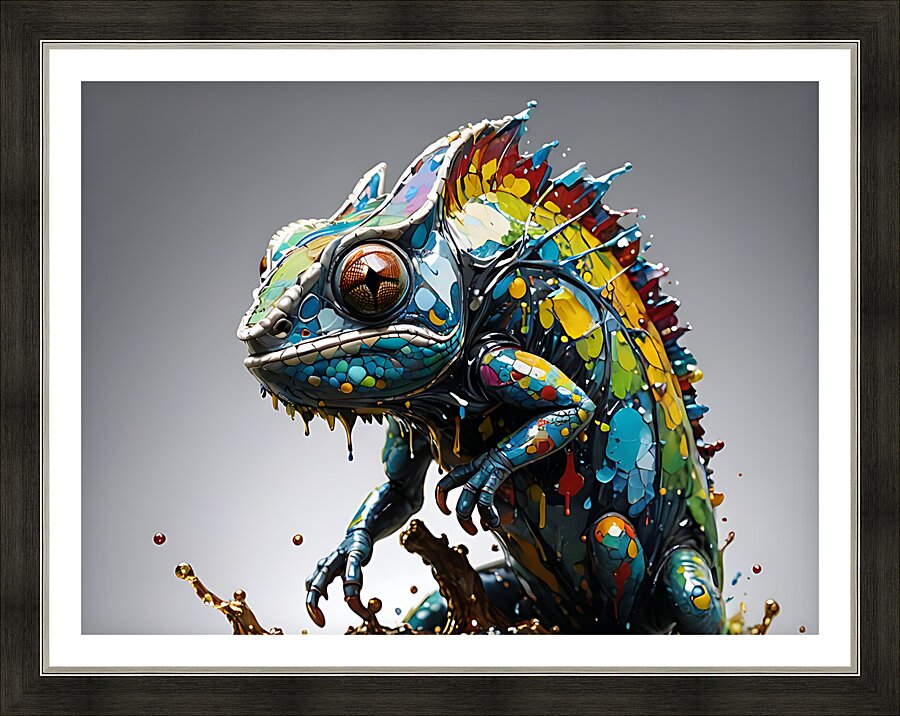 Chameleon 3 Picture Frame print
