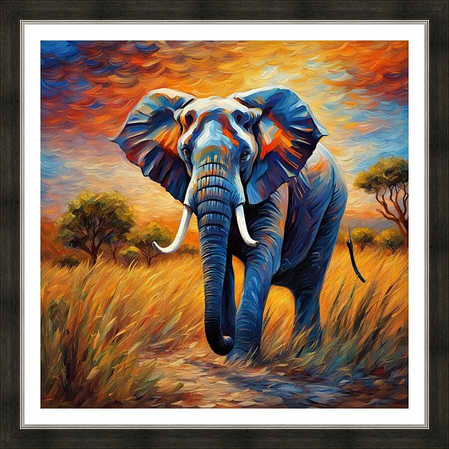An Elephant in Nature 8 by Esmonbijouart Wall Art