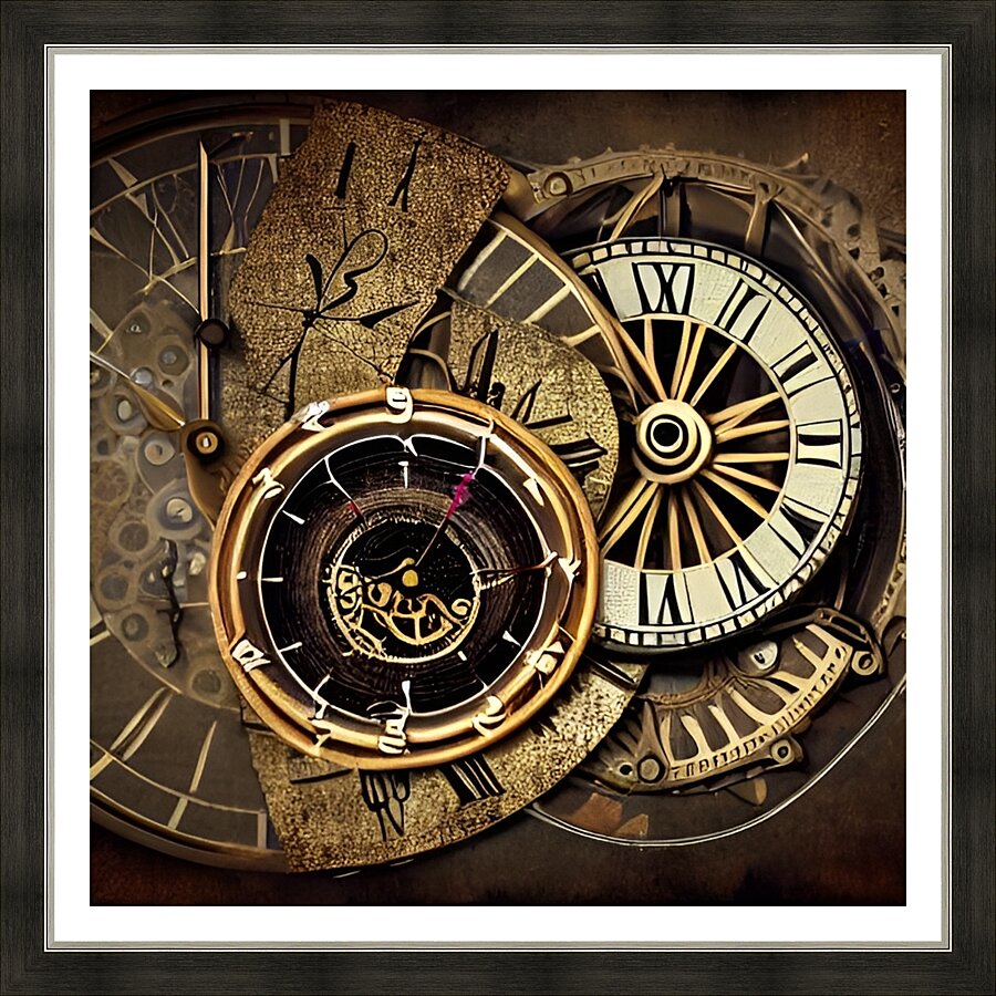 Clock 2 Picture Frame print