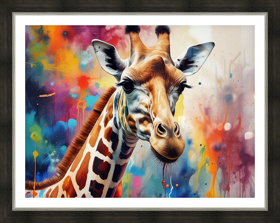 Artistic Giraffe 3 Picture Frame print