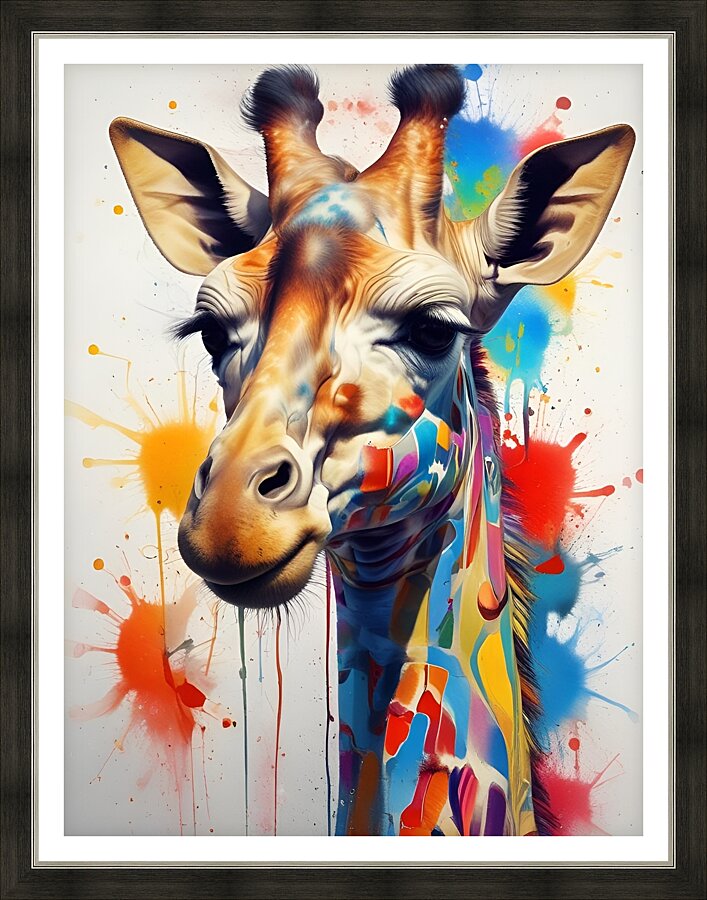 Artistic Giraffe 2 Picture Frame print