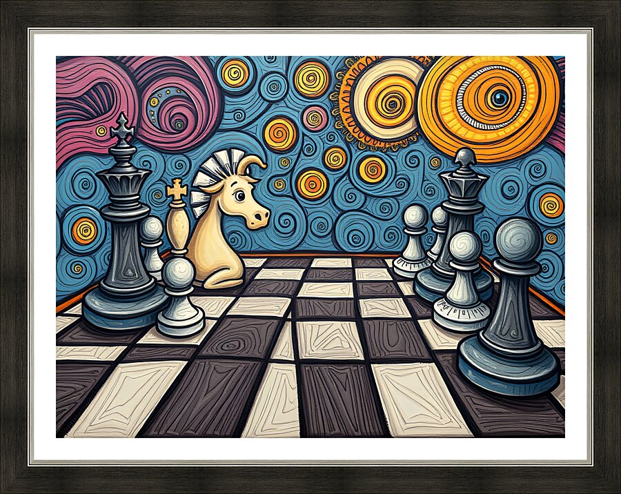 Surreal Chess 10 Picture Frame print