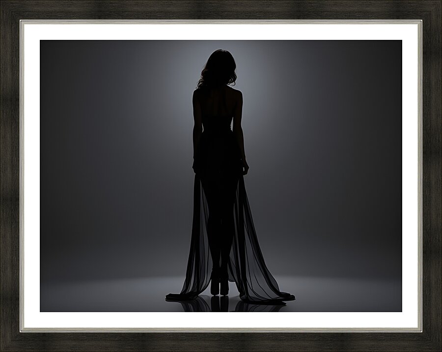 Silhouette 6 Picture Frame print