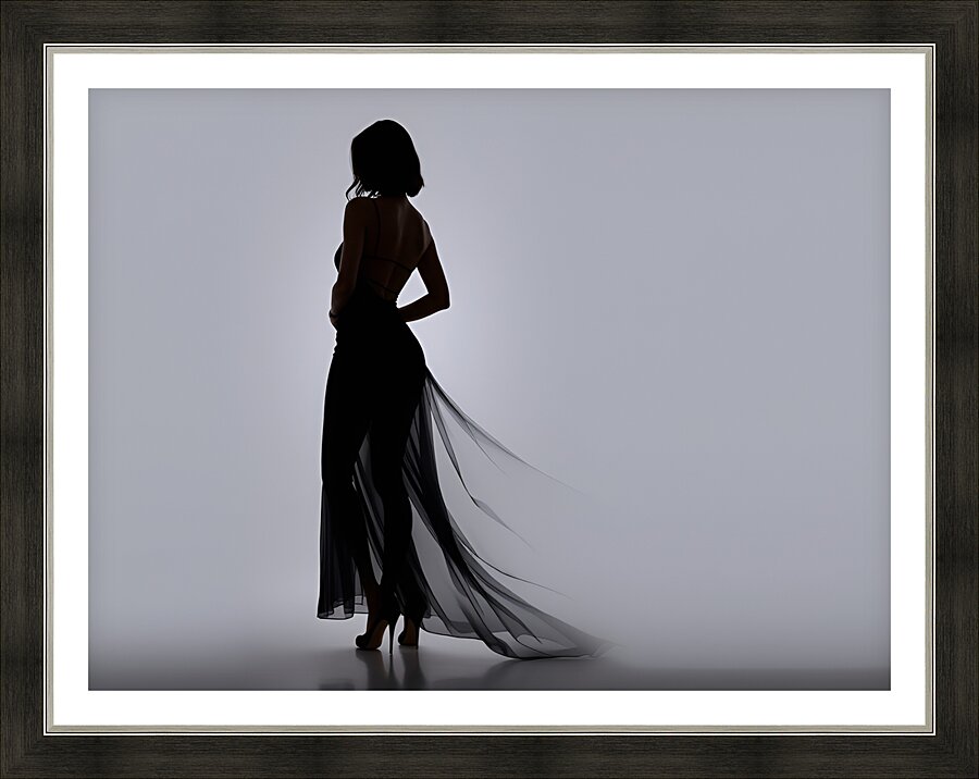 Silhouette 4 Picture Frame print