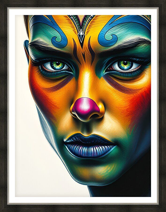 Striking Face 27 Picture Frame print