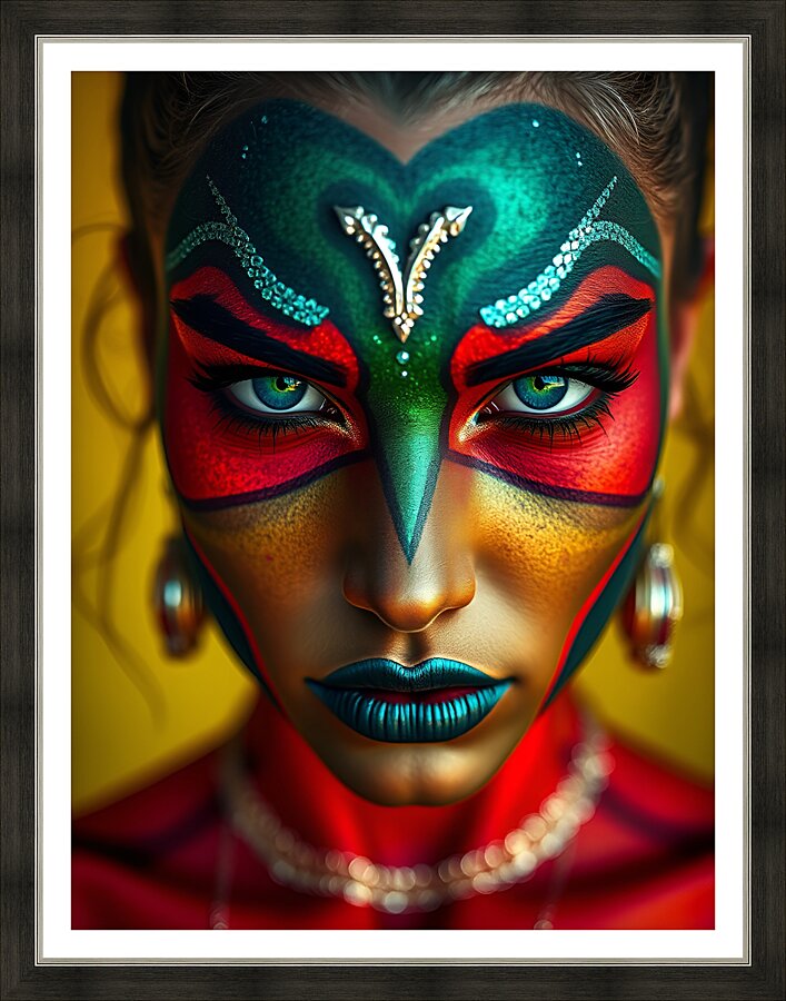 Striking Face 17 Picture Frame print