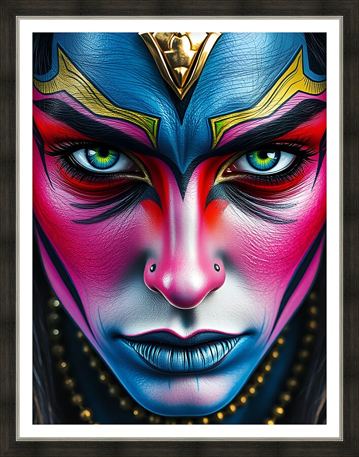 Striking Face 28 Picture Frame print