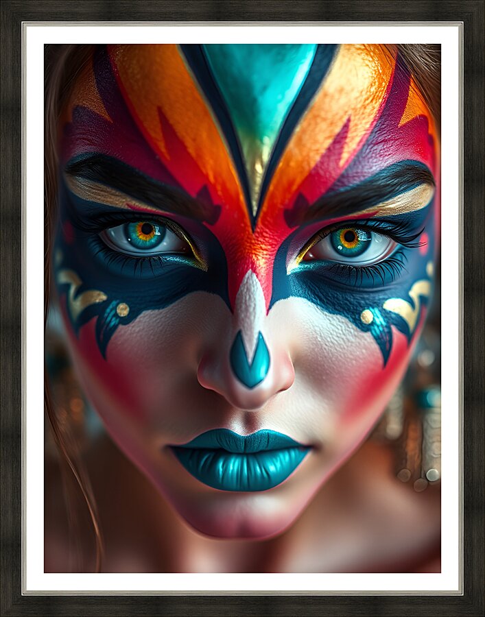 Striking Face 36 Picture Frame print
