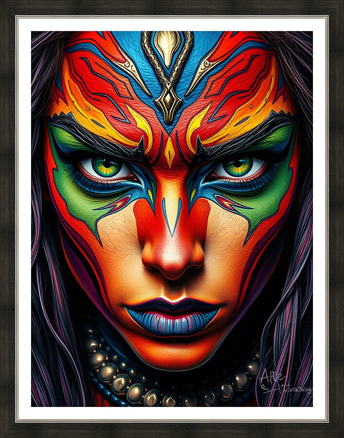 Striking Face 31 Picture Frame print