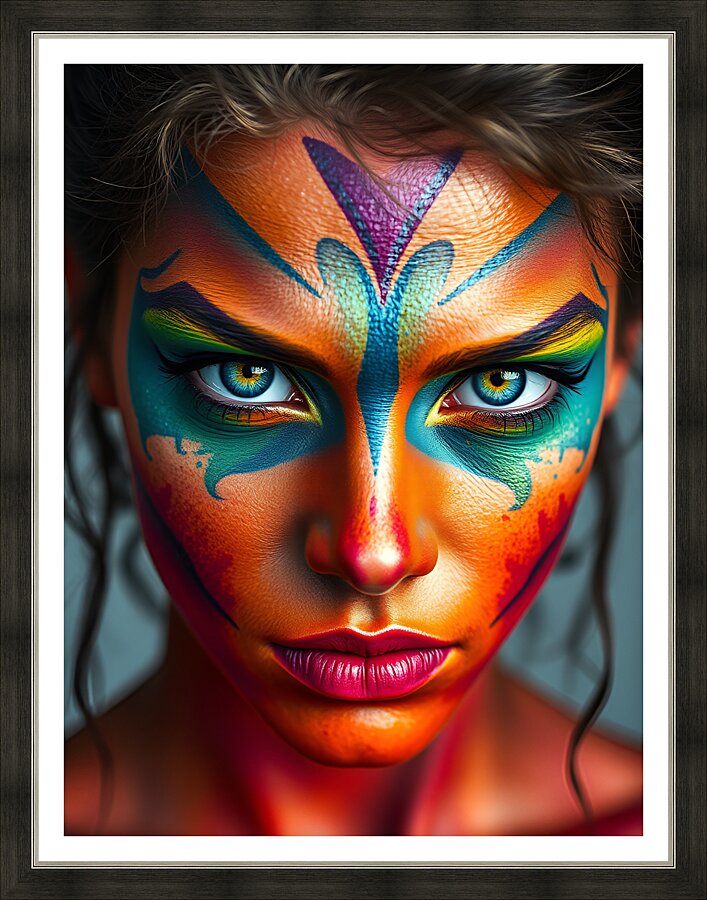 Striking Face 35 Picture Frame print