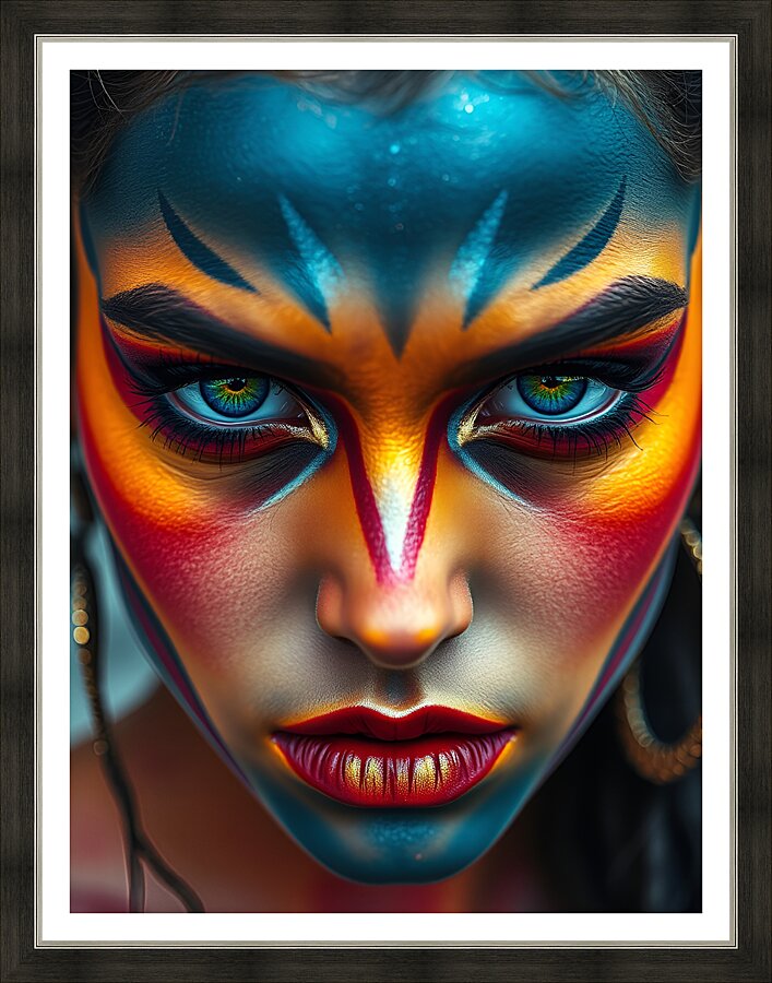 Striking Face 37 Picture Frame print
