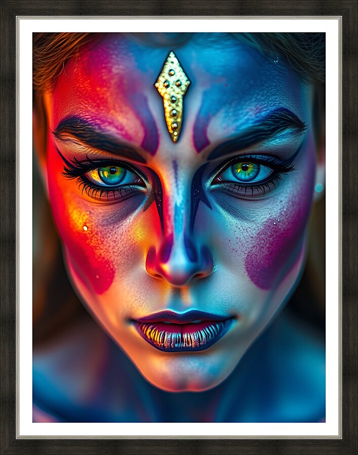 Striking Face 38 Picture Frame print
