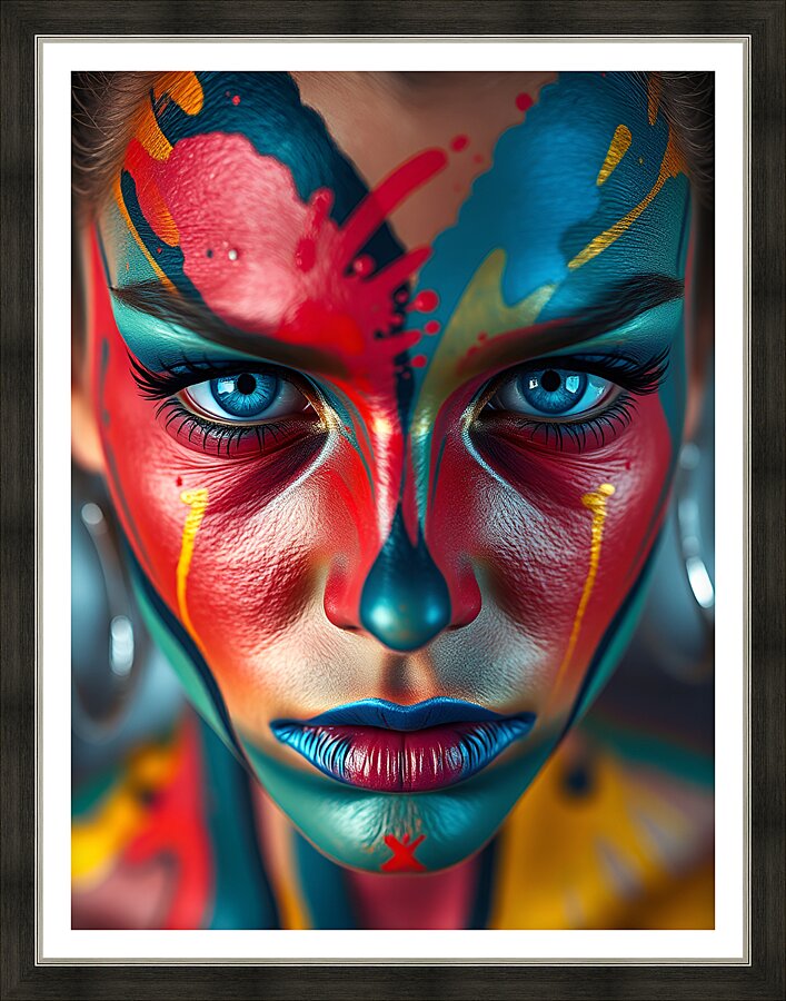 Striking Face 69 Picture Frame print