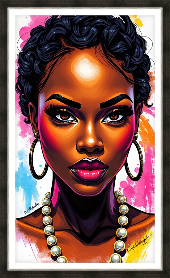 Portrait 4 Picture Frame print