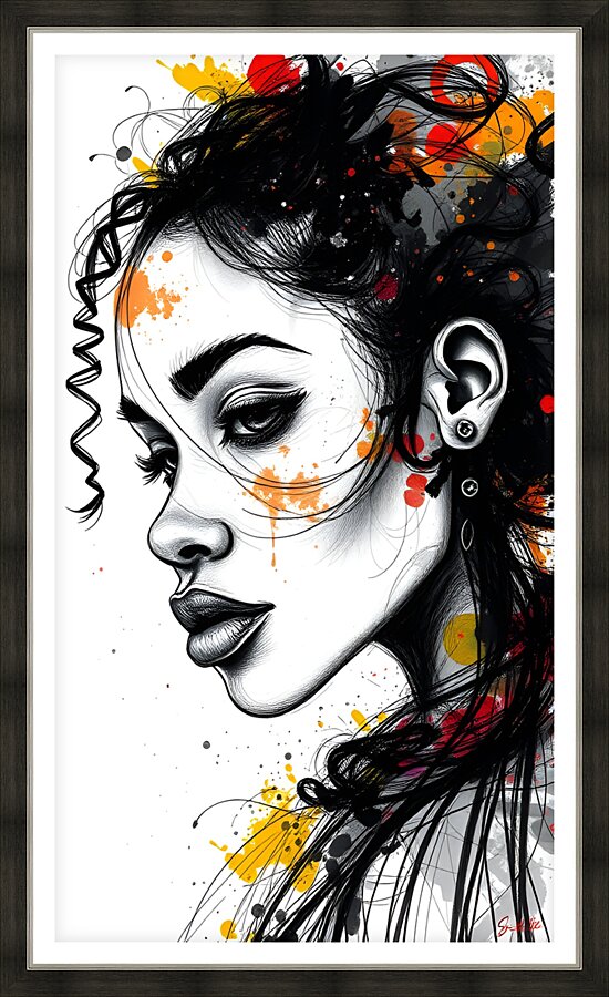 Portrait 35 Picture Frame print