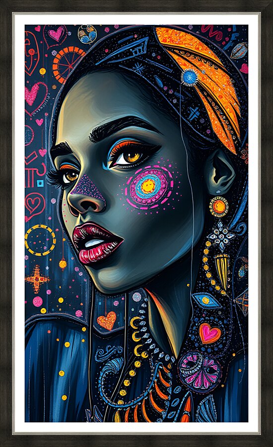 Portrait 18 Picture Frame print