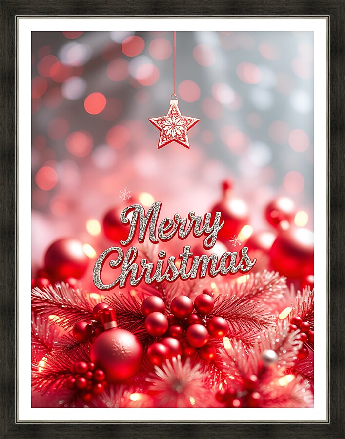 Merry Christmas 4 Picture Frame print