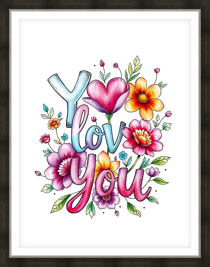Blooming Love 6 Picture Frame print