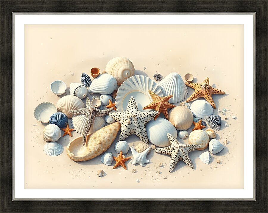 Shells and Starfish 5 Picture Frame print