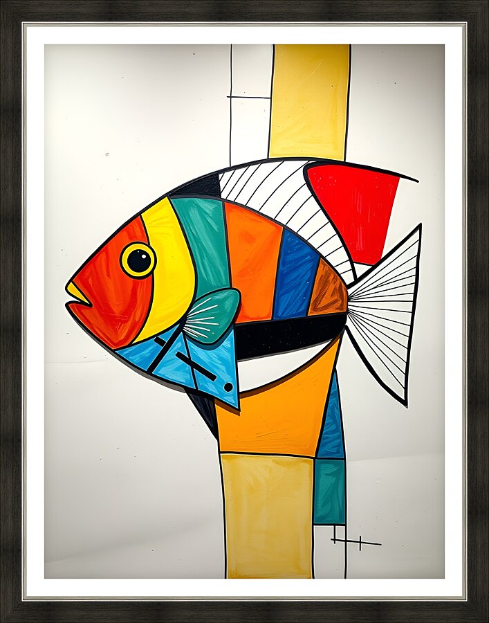 Vibrant Fish Artwork Picture Frame print