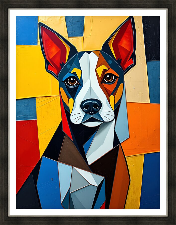 Vibrant Dog Artwork 2 Picture Frame print