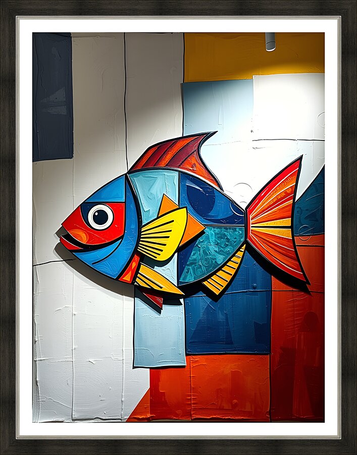 Vibrant Fish Artwork 6 Picture Frame print