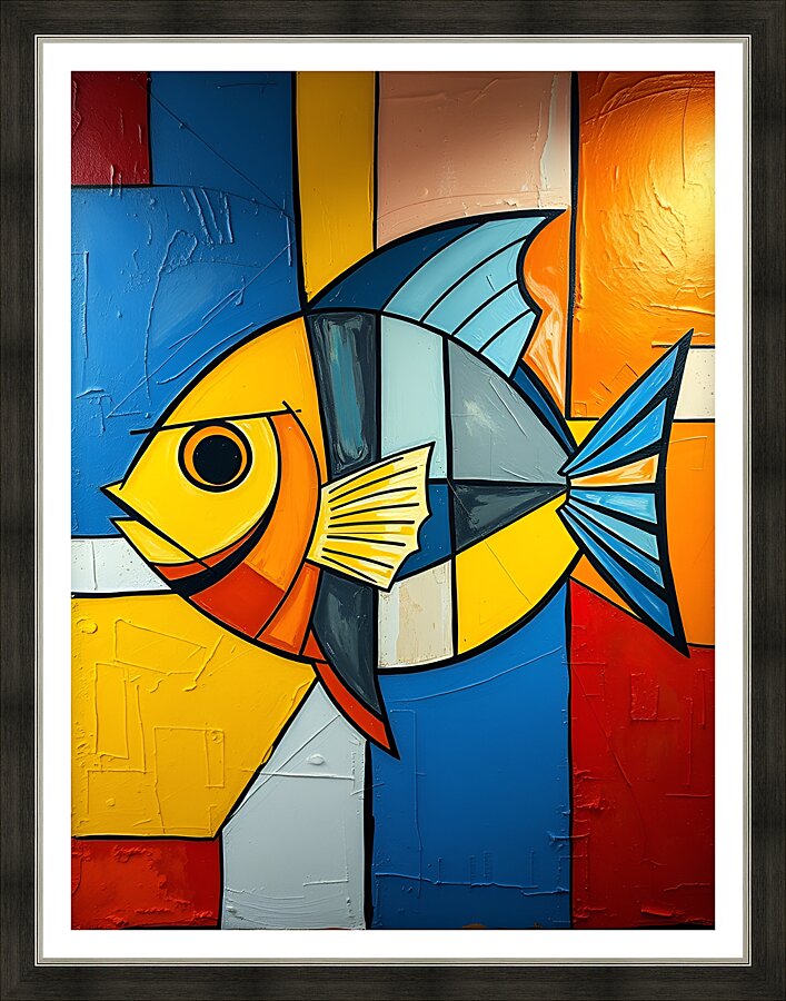 Vibrant Fish Artwork 7 Picture Frame print