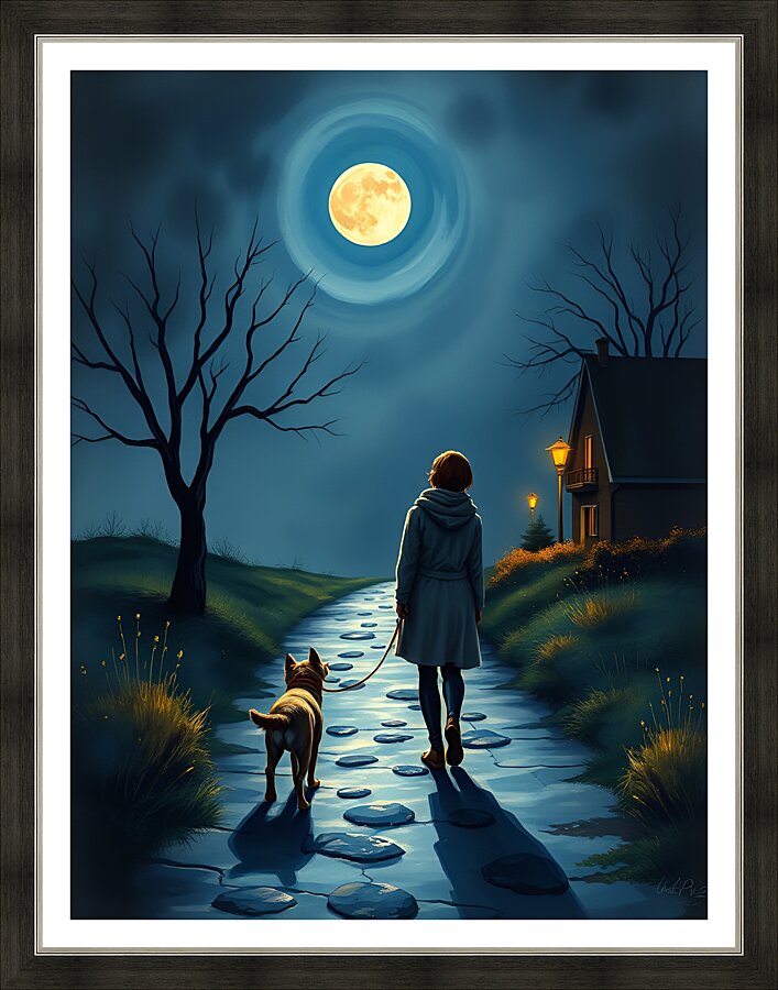 Evening walk 3 Picture Frame print