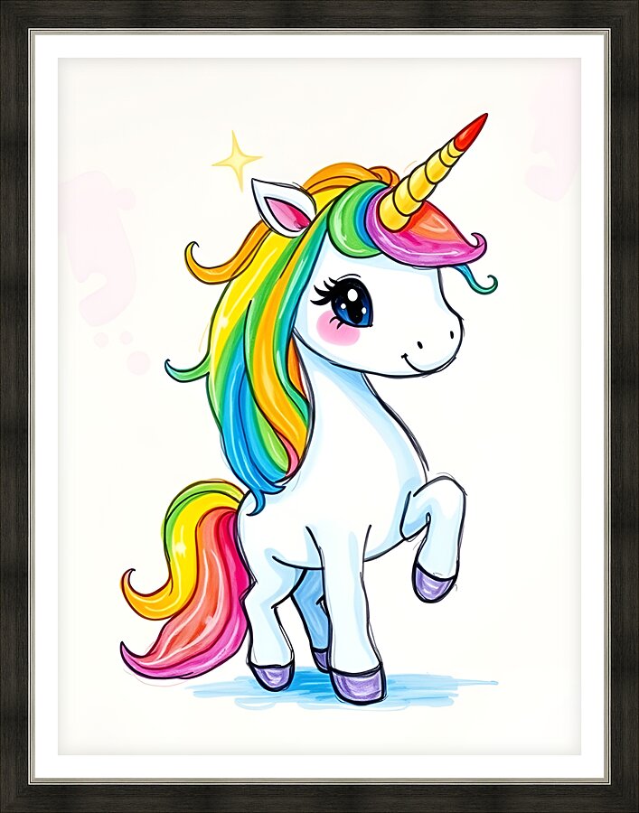 Unicorn Picture Frame print