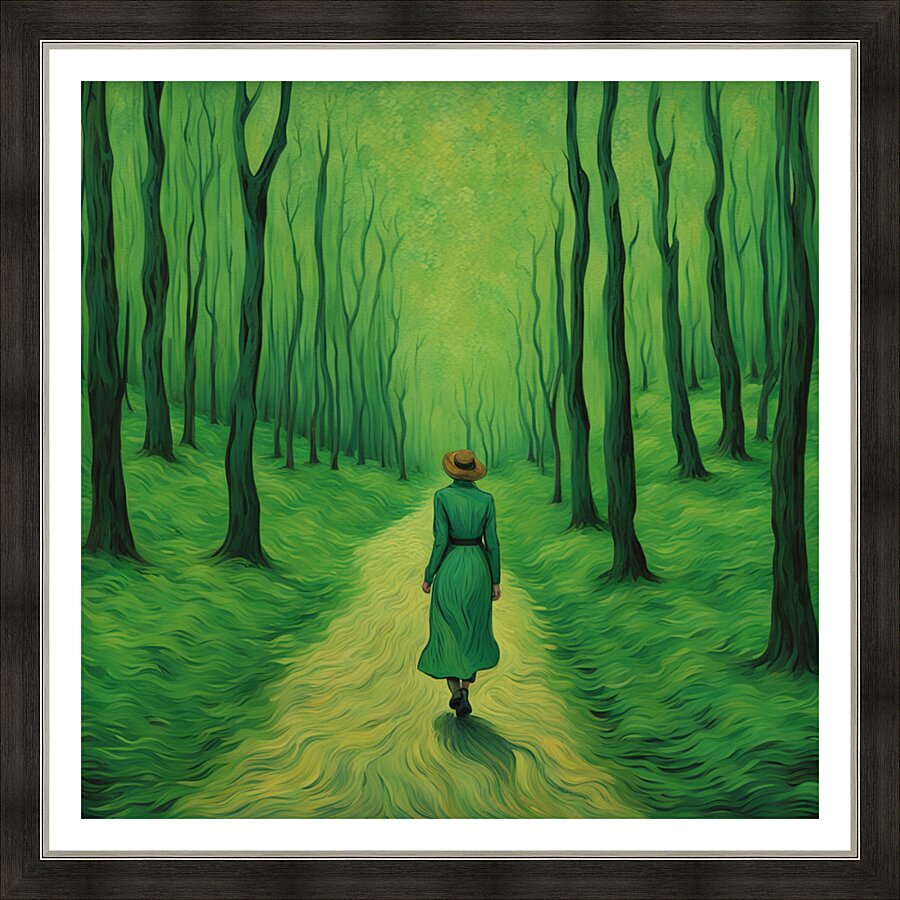 Walking through the forest 16 Picture Frame print