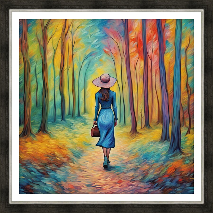Walking through the forest 19 Picture Frame print