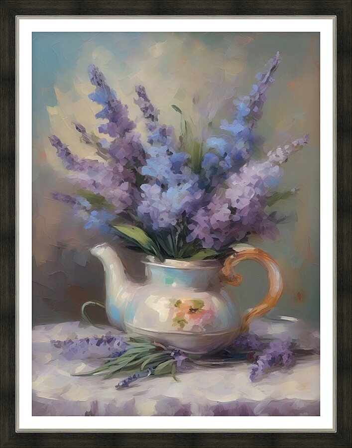 Flowerful Vase 95 Picture Frame print