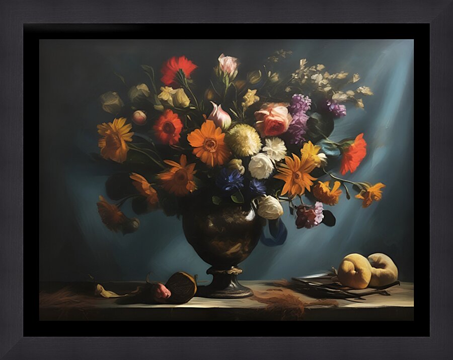 Flowerful Vase 166 Picture Frame print