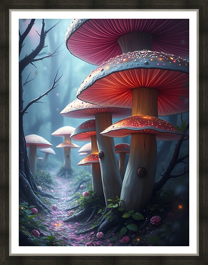 Fantasy mushrooms 11 Picture Frame print