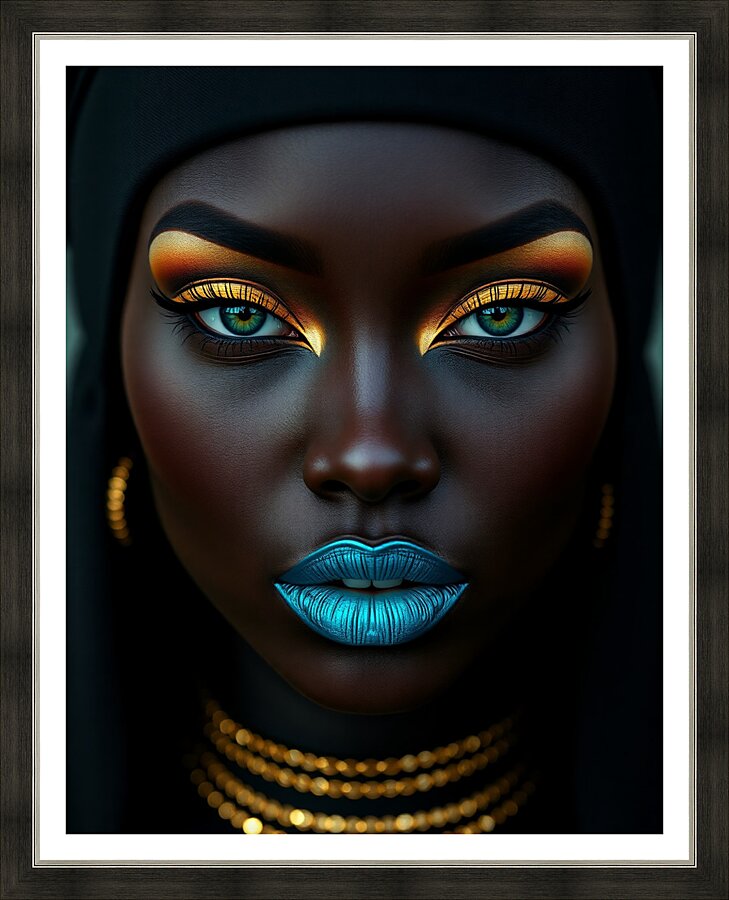 Digital Portrait 5 Picture Frame print