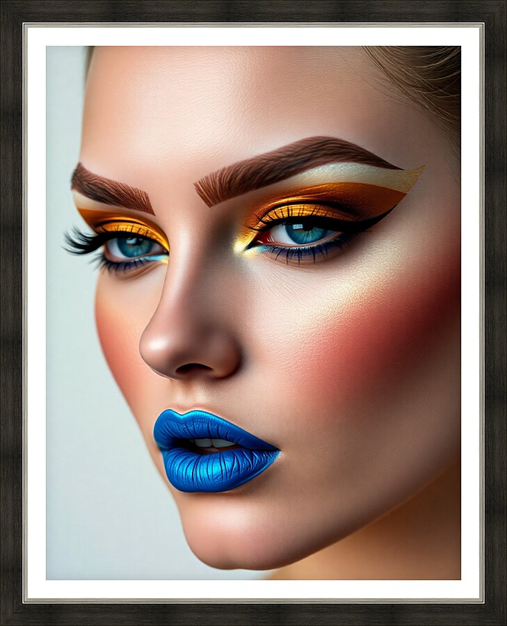 Digital Portrait 9 Picture Frame print