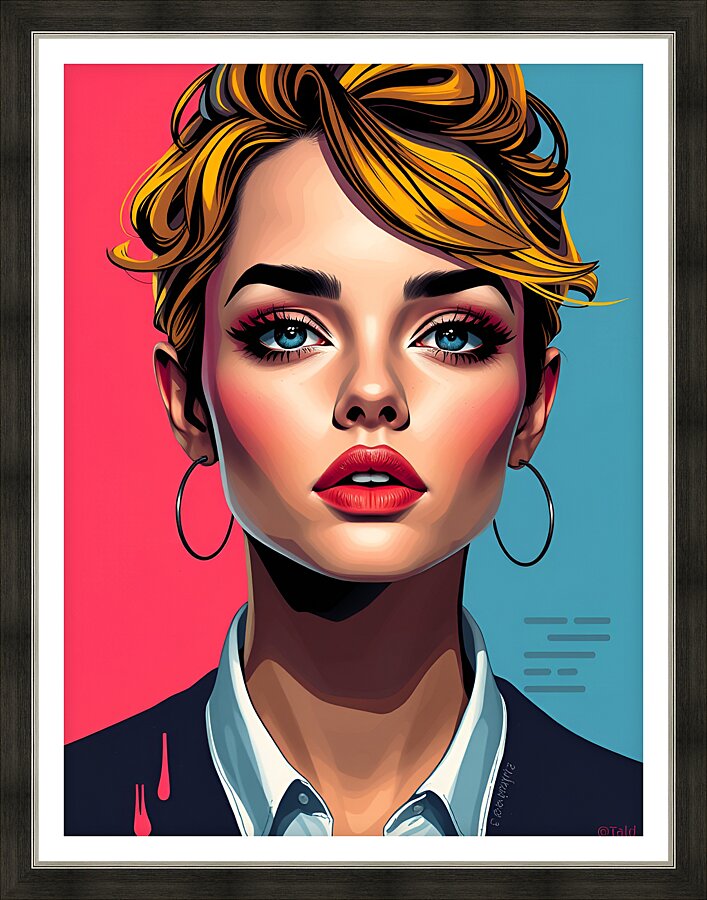 Portrait 73 Picture Frame print