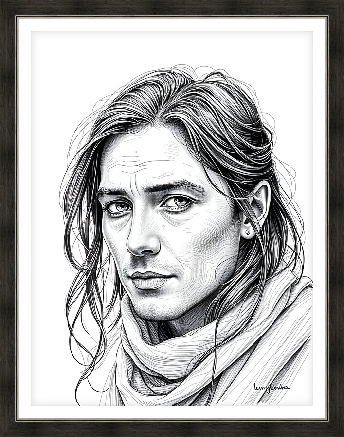 Portrait 100 Picture Frame print