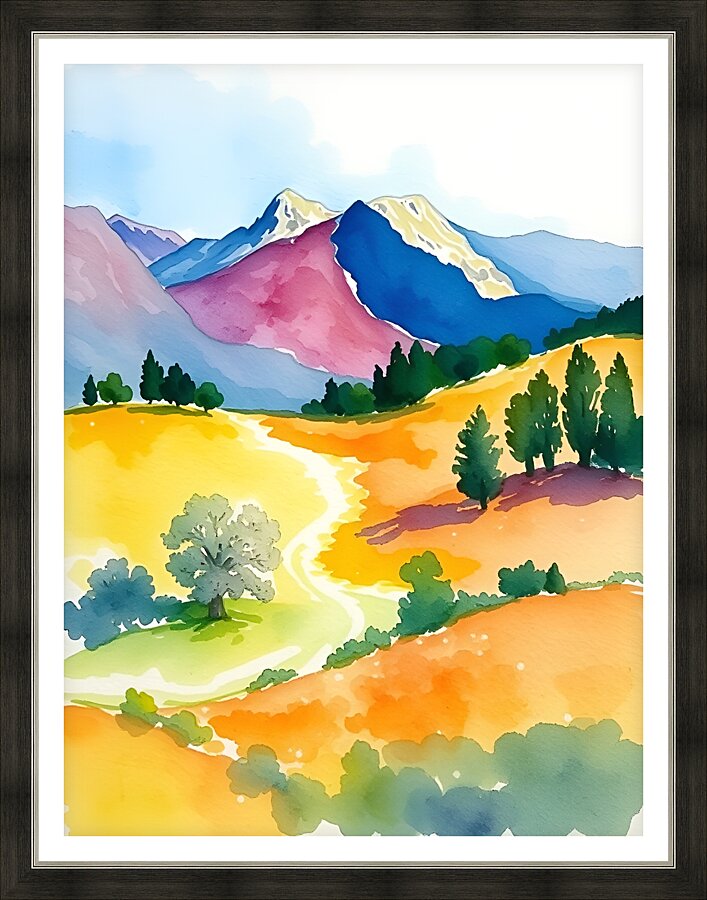 Watercolor Landscape 3 Picture Frame print