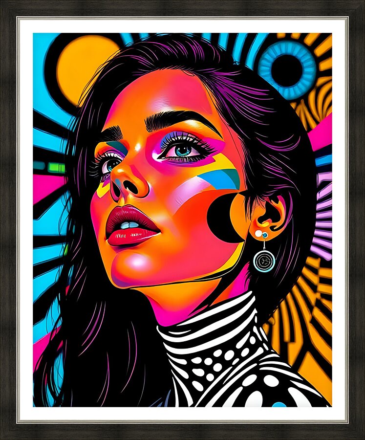 Bold and Colorful 40 Picture Frame print