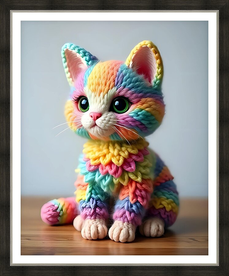 Pastel Cat 20 Picture Frame print