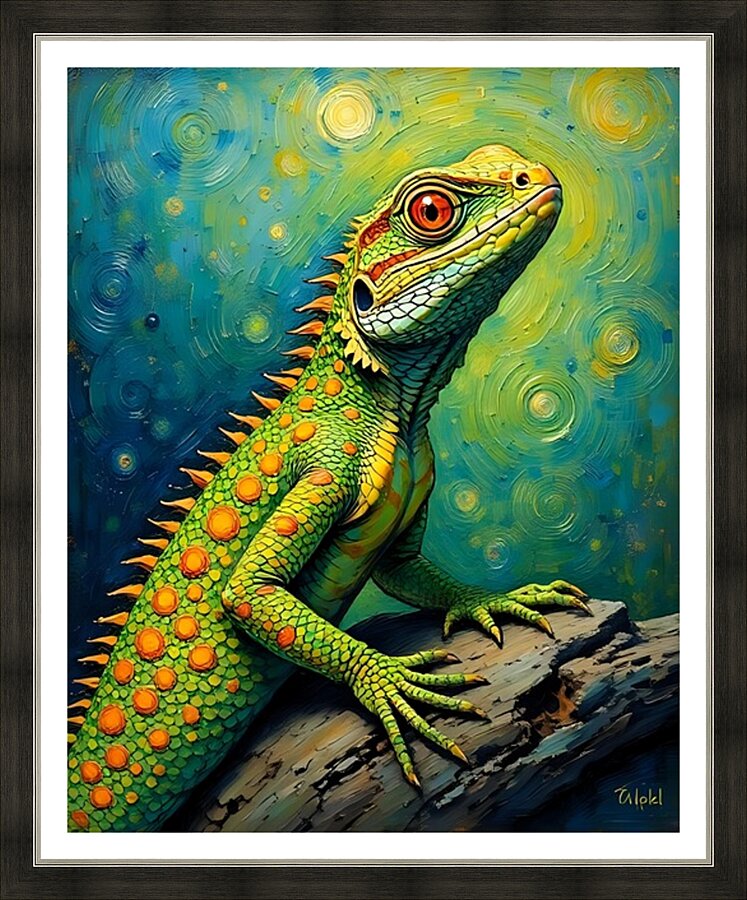 A Lizard 8 Picture Frame print