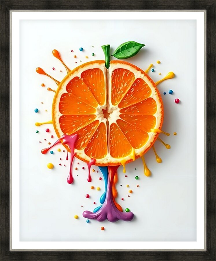 Abstract Orange Picture Frame print
