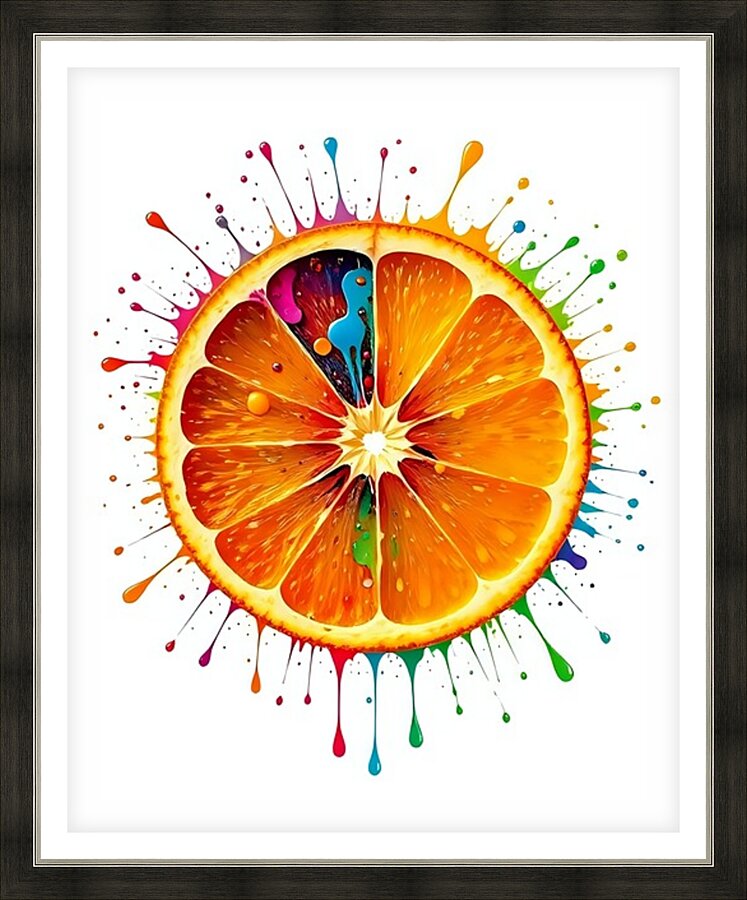 Abstract Orange 12 Picture Frame print